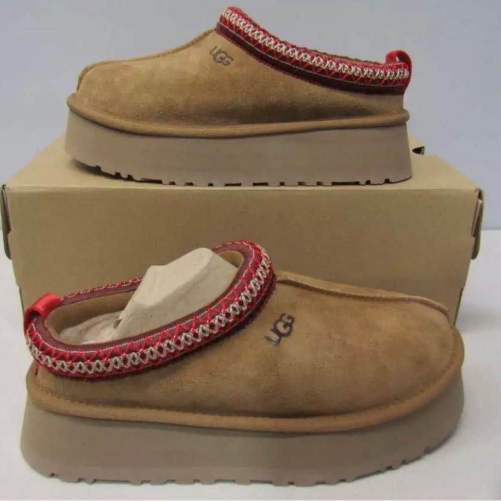 UGG Tazz Suede Platform Slipper Clogs